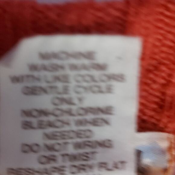 Mudd Burnt Orange Long Sleeve Open Weave Sweater Cardigan XS Y2K Vintage Fall - Picture 7 of 7